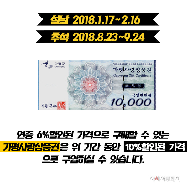 가평사랑상품권특별할인