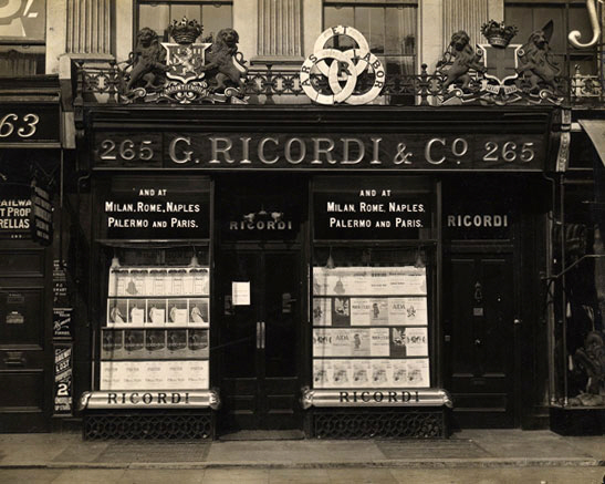 런던의 리코르디 출판사 사진 원본 20c 초반