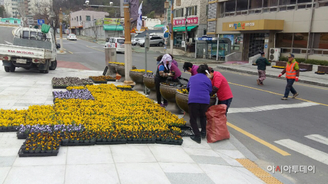0308  내일동 새봄맞이 봄꽃 식재