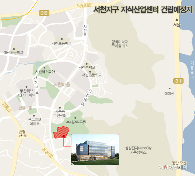 용인서천지구 지식산업센터 건립 예정지