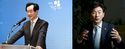 (좌·더불어민주당))3선을 꿈꾸는 안병용 시장, (우·자유한국