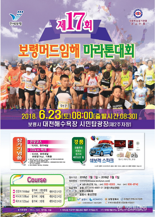 1.제17회 보령머드임해마라톤대회 포스터