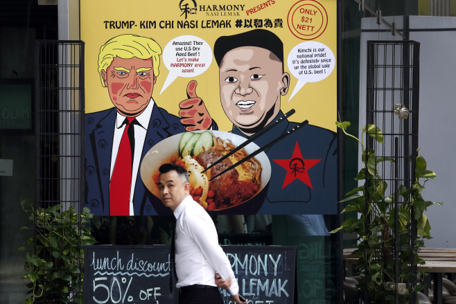 Trump Kim Summit Singapore Postcard
