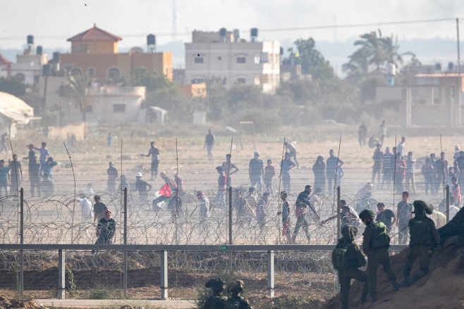 MIDEAST-GAZA-PROTEST <YONHAP NO-3438> (XINHUA)
