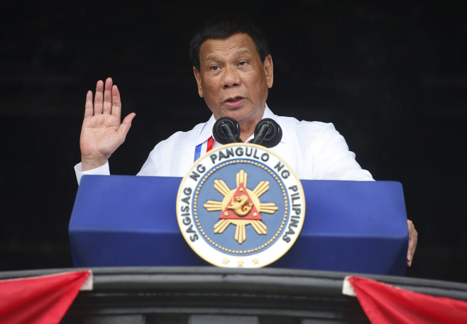 Philippines Duterte <YONHAP NO-6818> (AP)