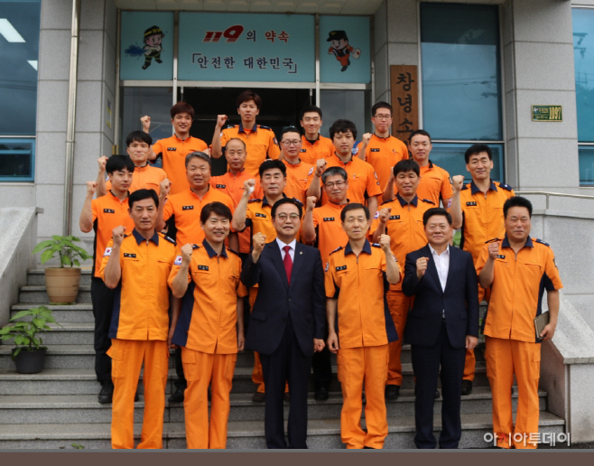 언론보도 자료제공( 한정우 창녕군수, 창녕소방서 방문)