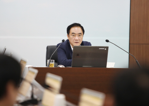 정장선 평택시장 취임 첫 확대간부회의 주재