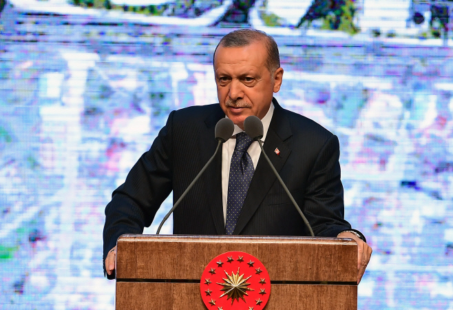 President Erdogan <YONHAP NO-2610> (XINHUA)