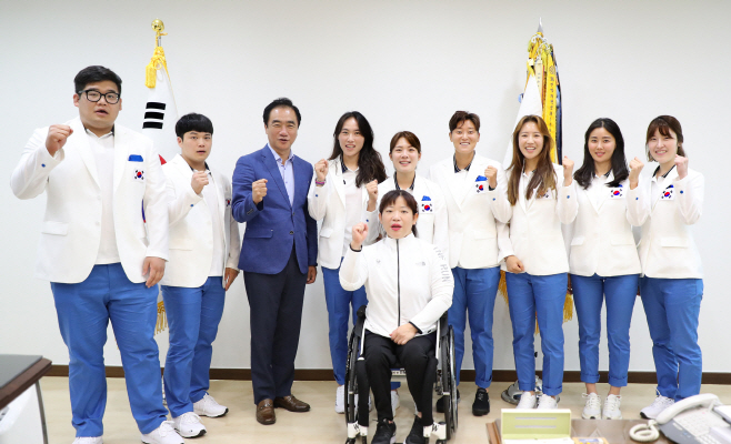 평택시, 아시안 게임 출전 평택시청 선수단 격려