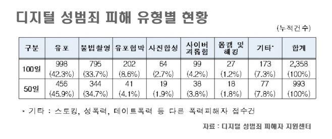 디지털 성범죄 피해 유형