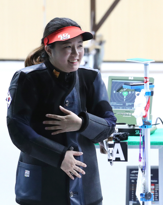 정은혜, 공기소총 은메달 확정!<YONHAP NO-3826>