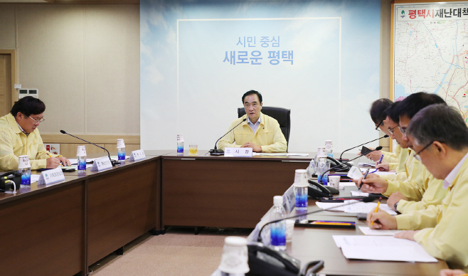 정장선 평택시장 태풍 솔릭 대비 긴급 대책회의 개최