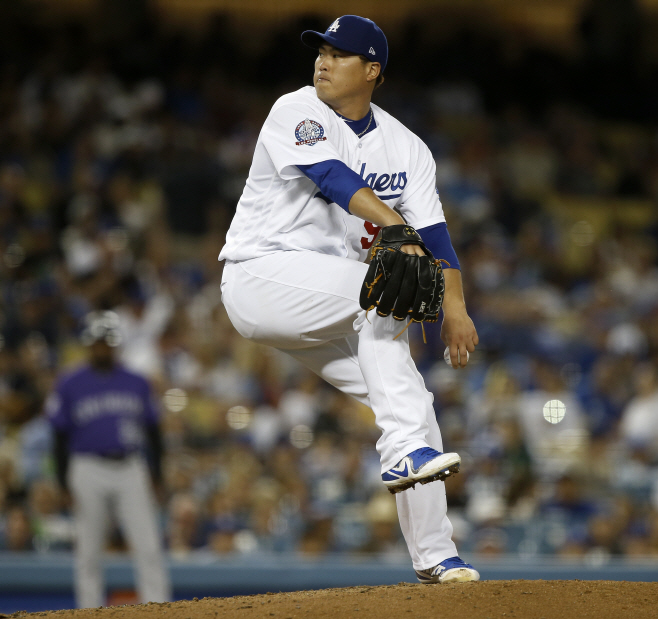Rockies Dodgers Baseball <YONHAP NO-6122> (AP)