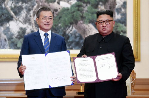 문재인 대통령과 김정은 북한 국무위원장