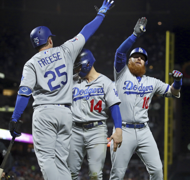 Dodgers Giants Baseball <YONHAP NO-1661> (AP)