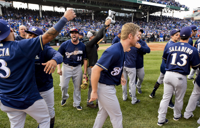 Brewers Cubs Baseball <YONHAP NO-1913> (AP)