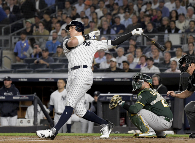 Athletics Yankees Baseball <YONHAP NO-2091> (AP)
