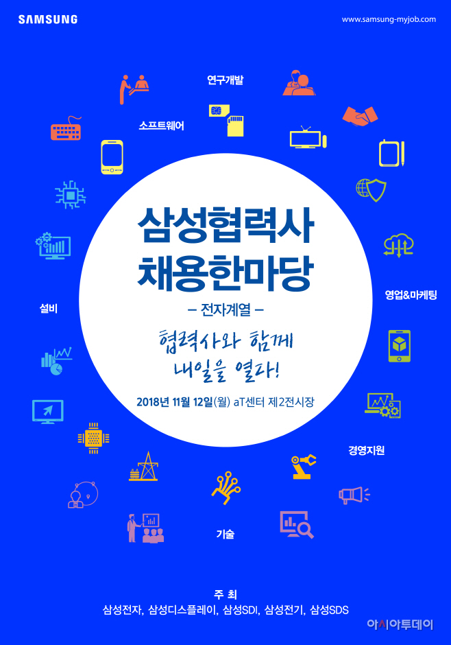2018 삼성(전자계열) 협력사 채용한마당 포스터
