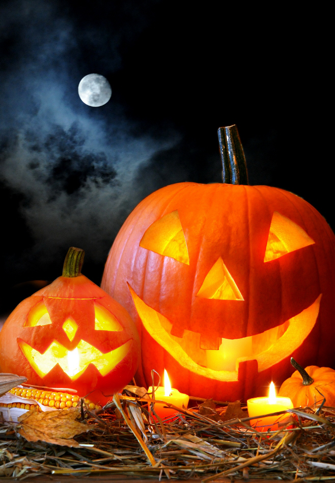 Funny faced pumpkin