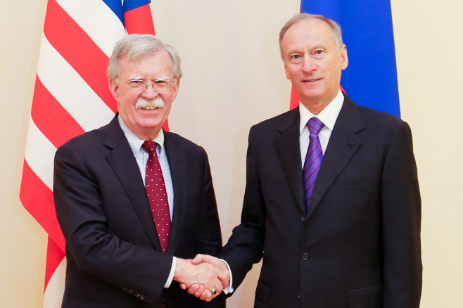 Russian Security Council Secretary Patrushev meets with US National Security Adviser Bolton