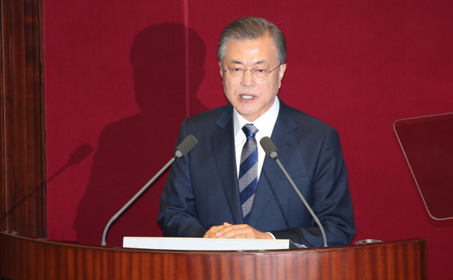 시정연설하는 문재인 대통령