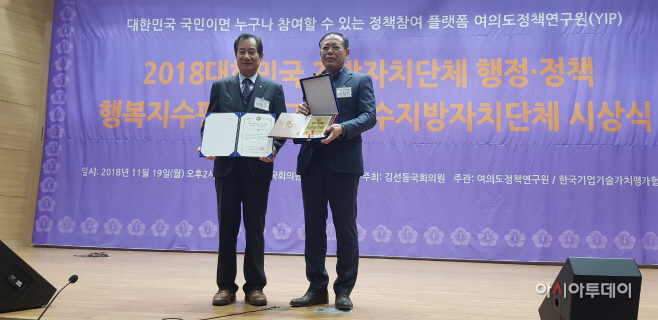 대한민국 지방자치단체 행복지수평가 우수단체