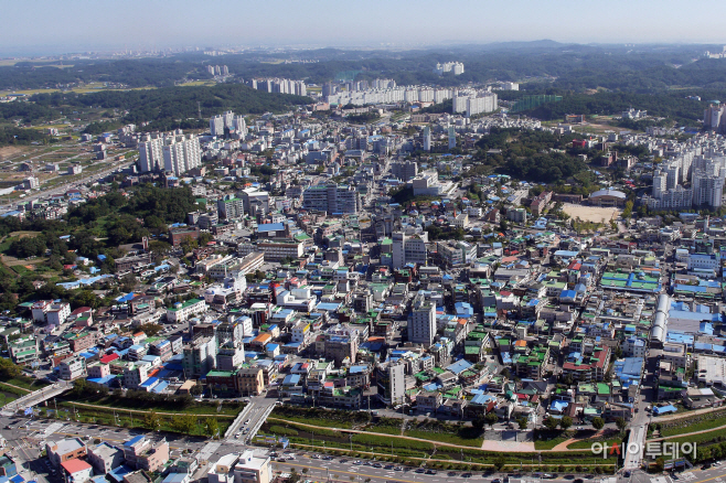 당진 원도심(1동 중심) 항공사진
