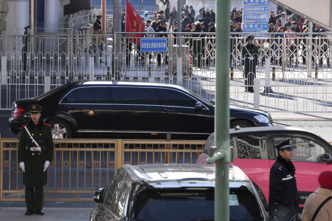 North Korea China Kim?s Agenda <YONHAP NO-4006> (AP)