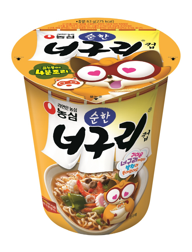 농심 순한너구리컵