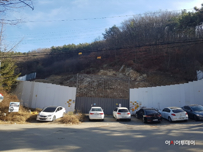 수지구 고기리 광교산 일대 임야 개발현장