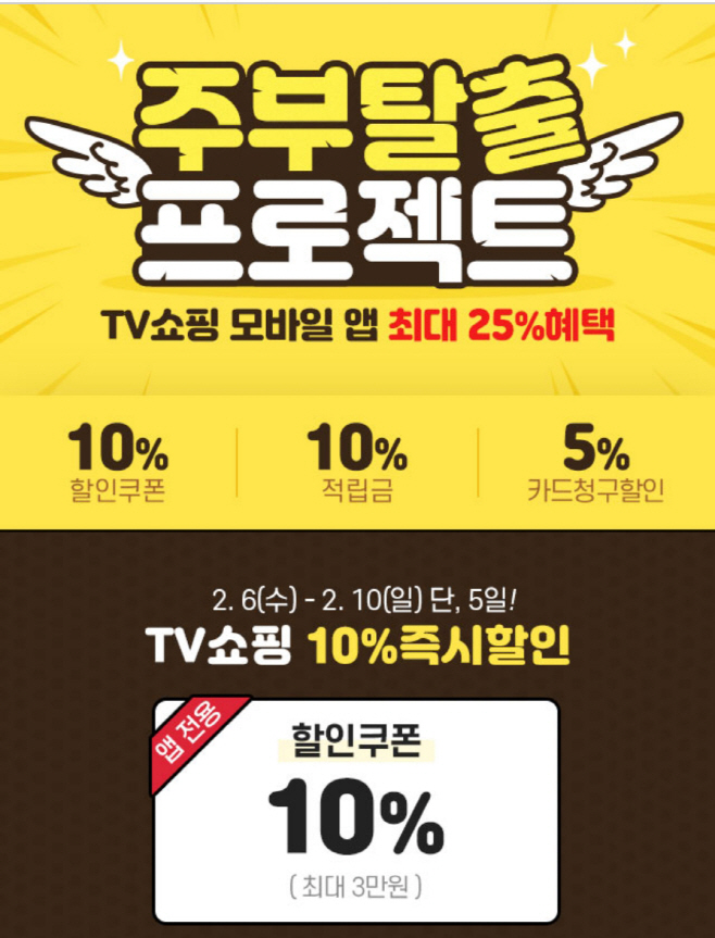 20190207 NS홈쇼핑 주부 힐링 프로모션 주부탈출 프로젝트 실시