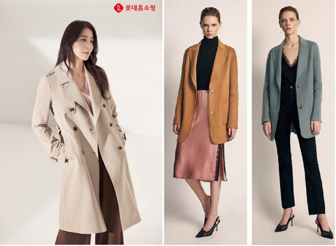 롯데홈쇼핑 라우렐 트렌치코트와 GS홈쇼핑 제이슨우 울재킷
