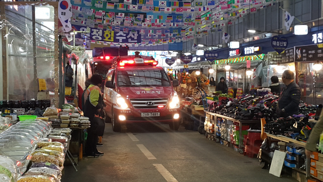 평택소방서, 전국 소방차 길 터주기 훈련 실시