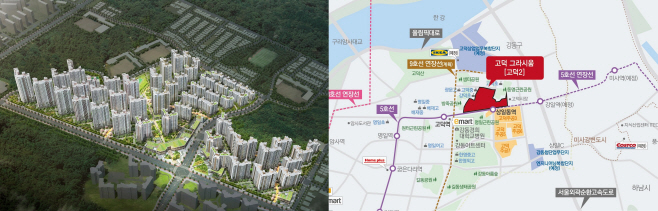 고덕그라시움 조감도,위치