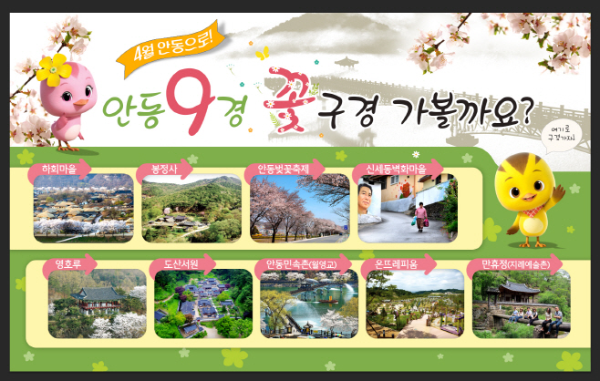 1-0403 4월 안동9경 꽃구경 가볼까요