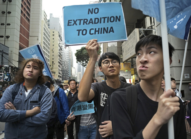 Hong Kong China Extradition law <YONHAP NO-4115> (AP)