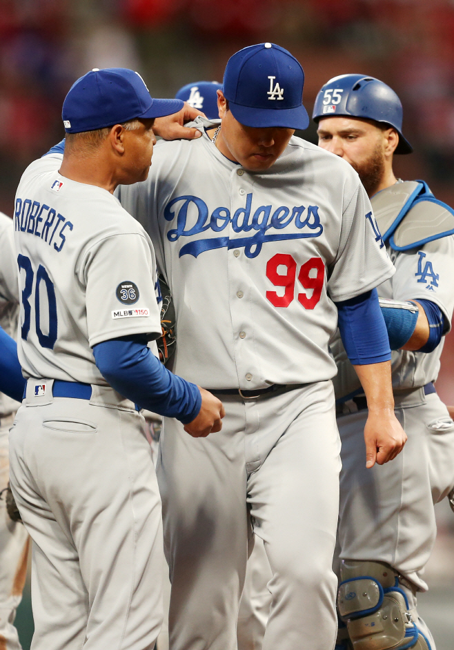 MLB DODGERS -CARDINALS <YONHAP NO-1937> (UPI)
