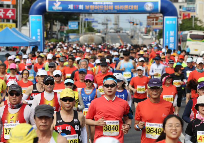 1. 지난해 보령머드 임해마라톤대회