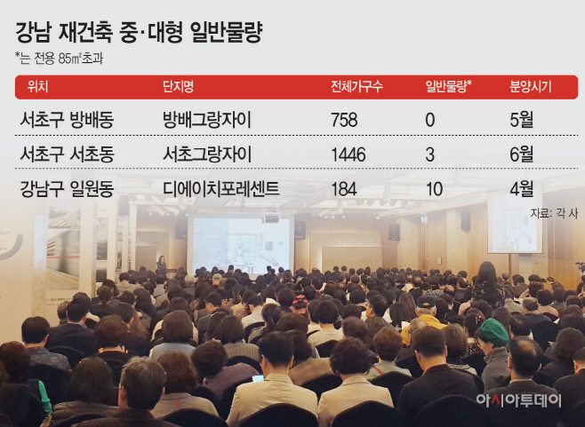 강남재건축중·대형일반물량