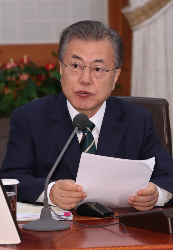 국무회의 발언하는 문 대통령