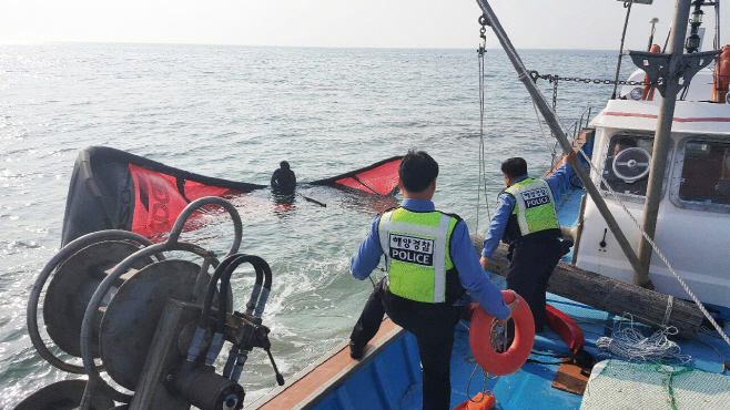 평택해경, 해상 추락 카이트 보드에서 인명 구조