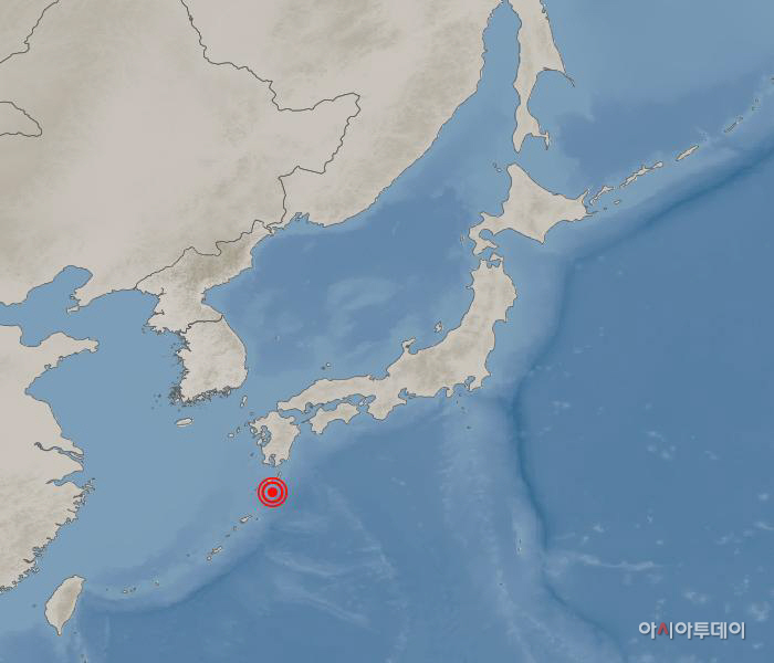 일본 가고시마 남쪽 211km 해역서 규모 5.5 지진