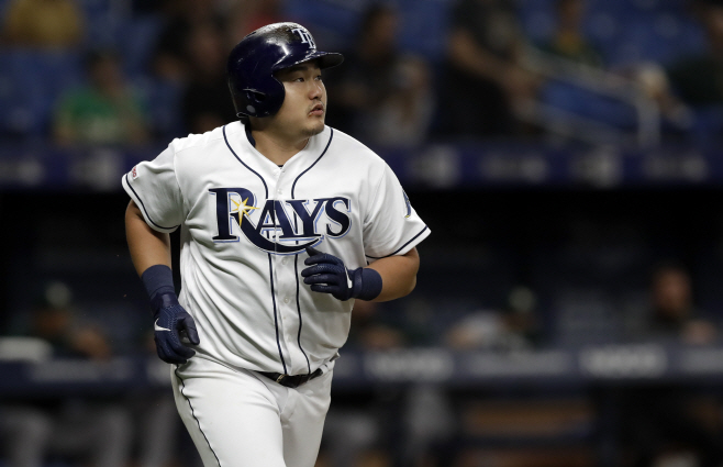 Athletics Rays Baseball <YONHAP NO-1823> (AP)