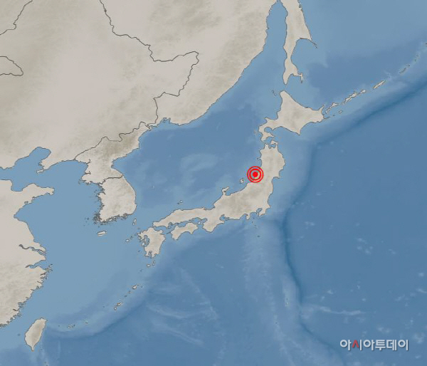 일본 야마가타 서북서쪽 83km 지역서 규모 6.8 지진