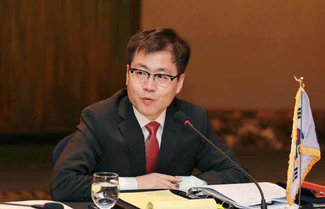 발언하는 여한구 통상교섭실장