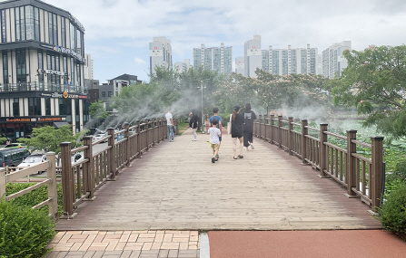 서산시, 중앙호수공원 ‘쿨링포그’ 호응