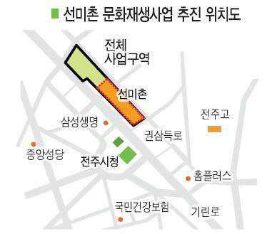 선미촌 문화재생사업추진 위치도