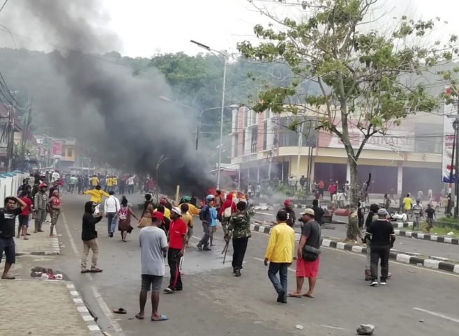 Indonesia Papua Protest <YONHAP NO-2583> (AP)