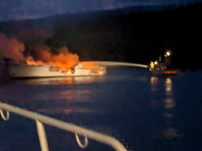 Boat Fire California
