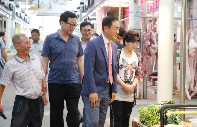정장선 평택시장 추석맞이 전통시장 활성화 행보